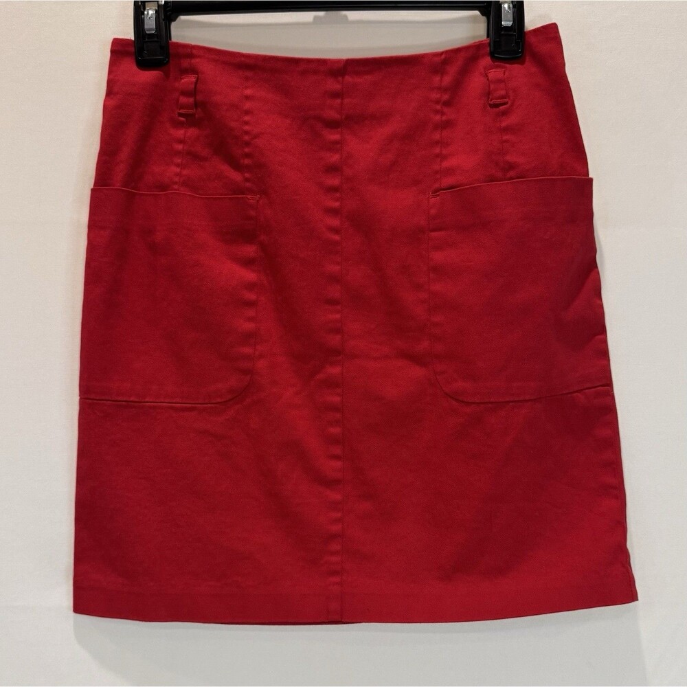 Women’s Solid Red Mini Skirt Size S with Pockets by xxi Essentials